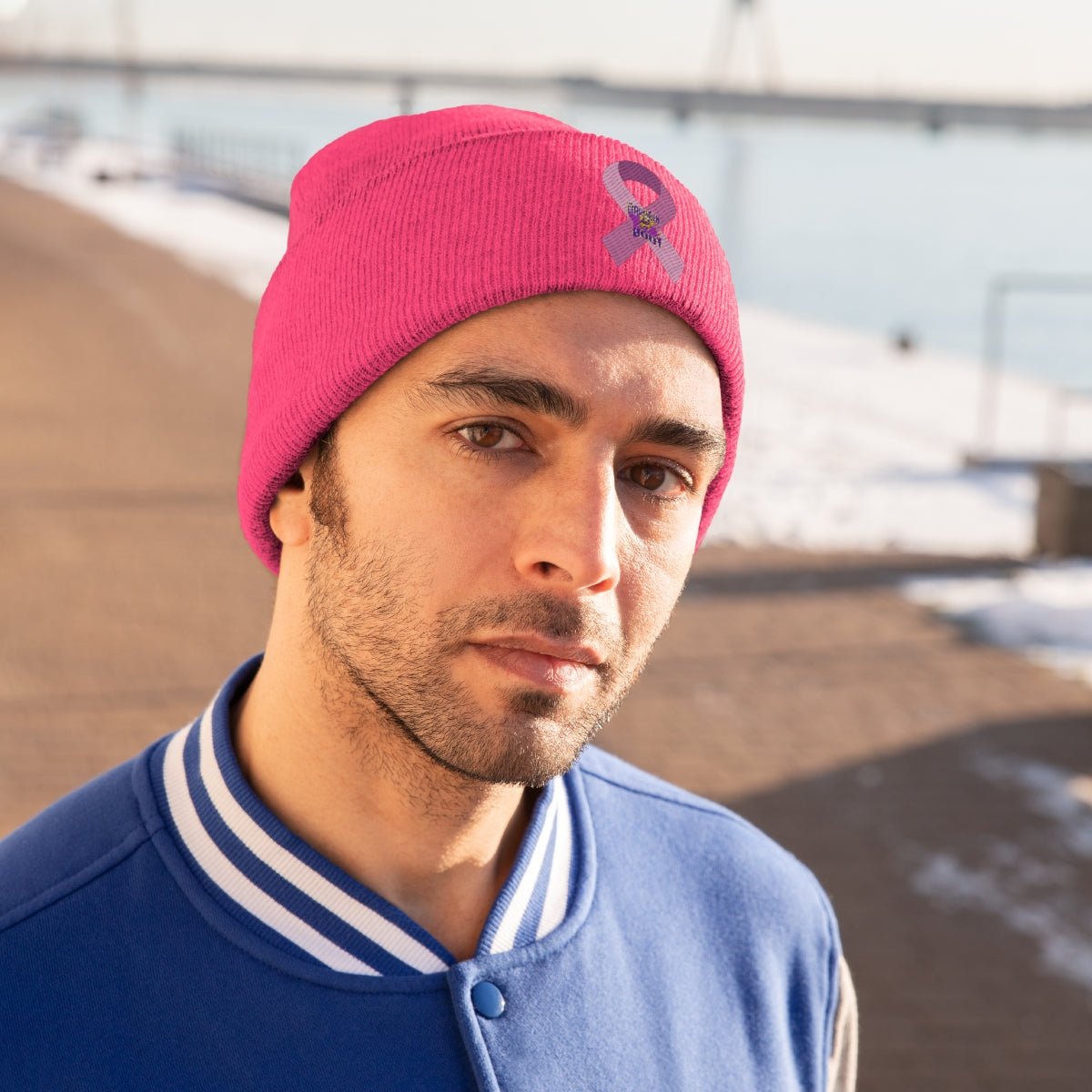 Pink Ribbon Campaign Knit Beanie